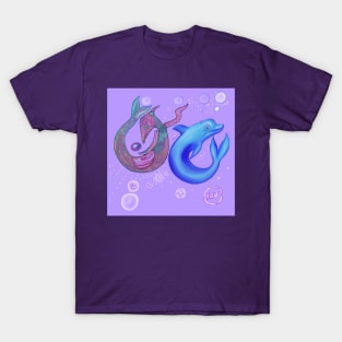 Little water dragon and dolphin friends T-Shirt